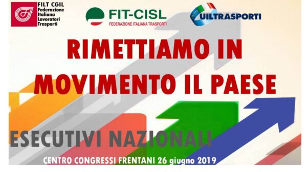 Banner for Italian unions' joint Executive Committee